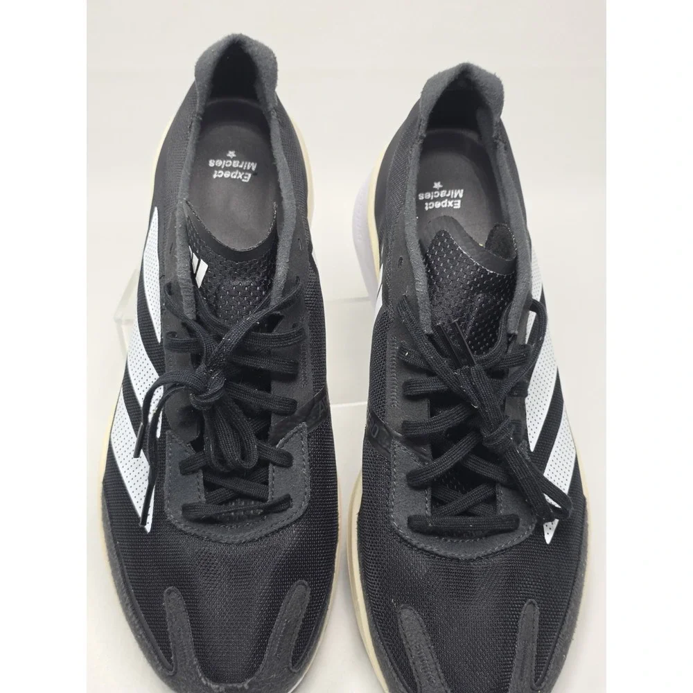 Adidas Adizero Boston 11 GX6651 Marathon Running Shoe Black White Mens Size 11.5